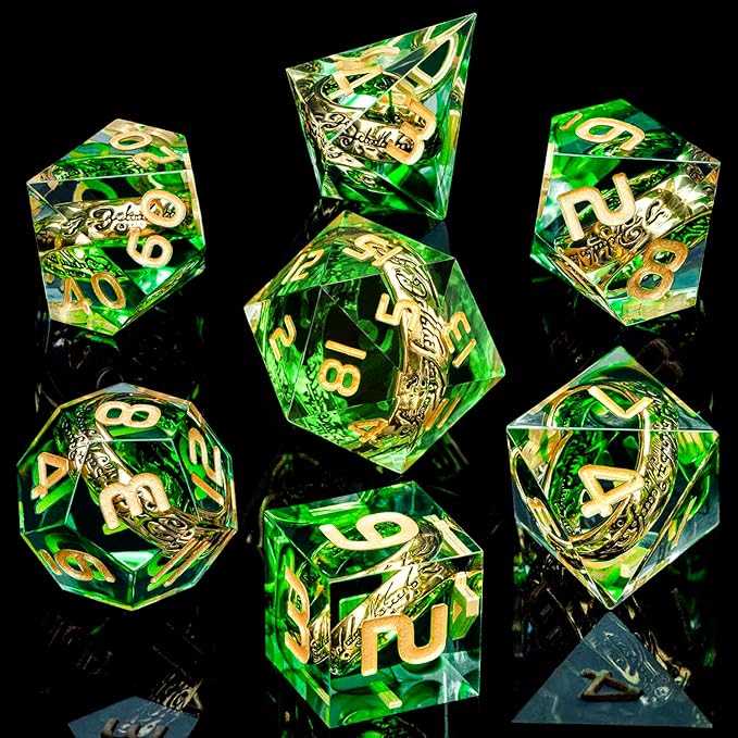 Magic Golden Ring DND Dice - Image 2