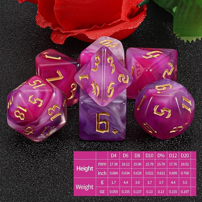 QMAY DND Dice Set -D&D Polyhedral Dice - Image 2