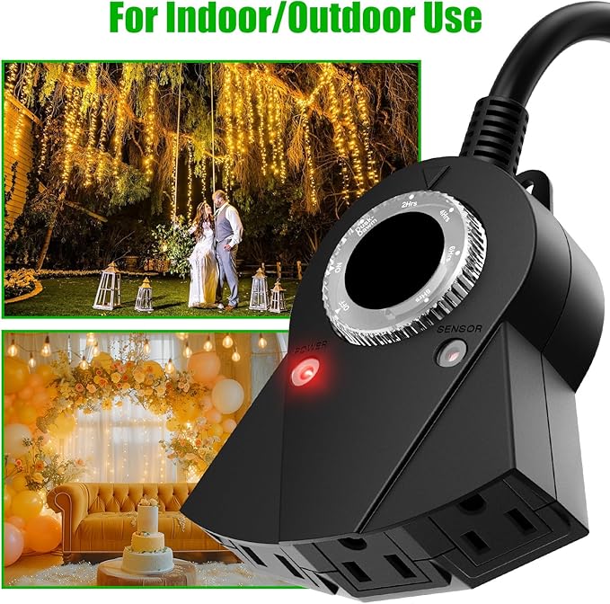 Outdoor Light Timer Waterproof, 24 Hours Plug in Timer - Image 6