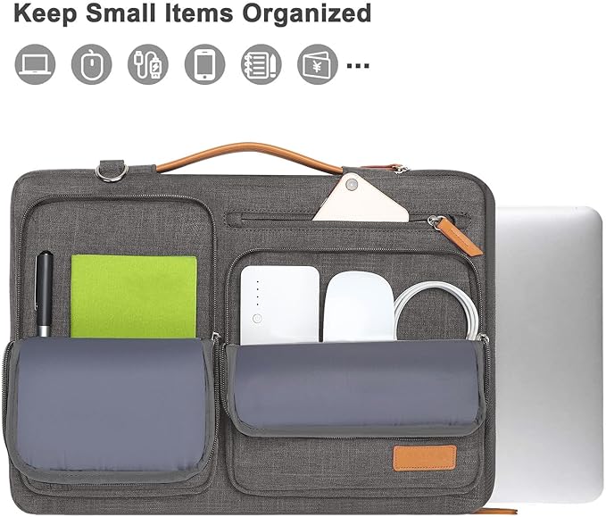 MOSISO 360 Protective Laptop Shoulder Bag, 13-13.3 inch Computer Bag Compatible - Image 2
