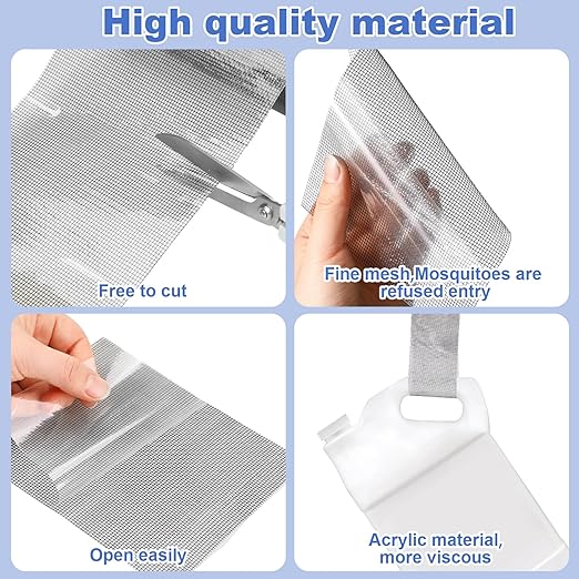 Extra Wide 5 inch x 20 ft Window Screen Tape Mesh Repair Strong Adhesive - Image 3