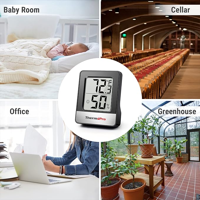 ThermoPro TP49 3 Pieces Digital Hygrometer Indoor Thermometer Humidity Meter - Image 6