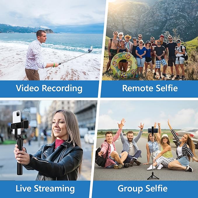 Selfie Stick, 40 in Retractable Phone Tripod - Image 2