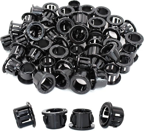 1/2" Black Snap-in Knockout Insulating Bushing Grommets, Plastic Cable Hole by EASYEAH