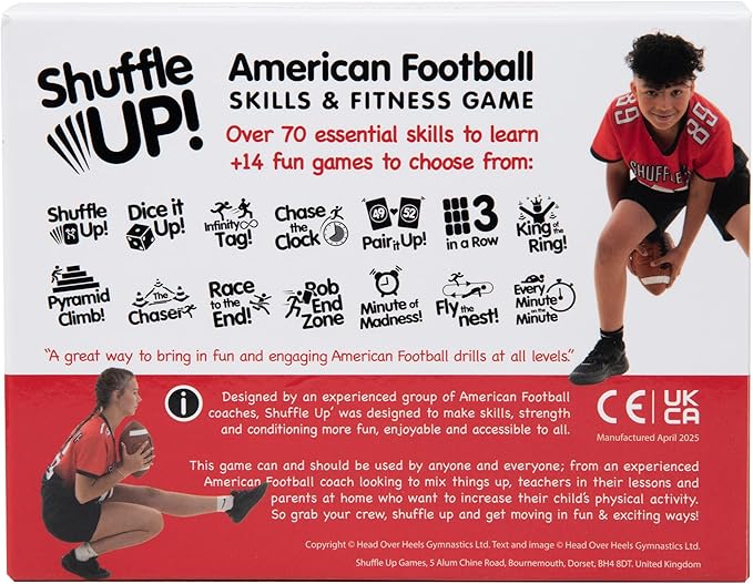 Shuffle Up American Football Card Game – Kids Outdoor Garden Games - Image 2