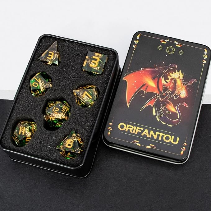 Magic Golden Ring DND Dice - Image 7