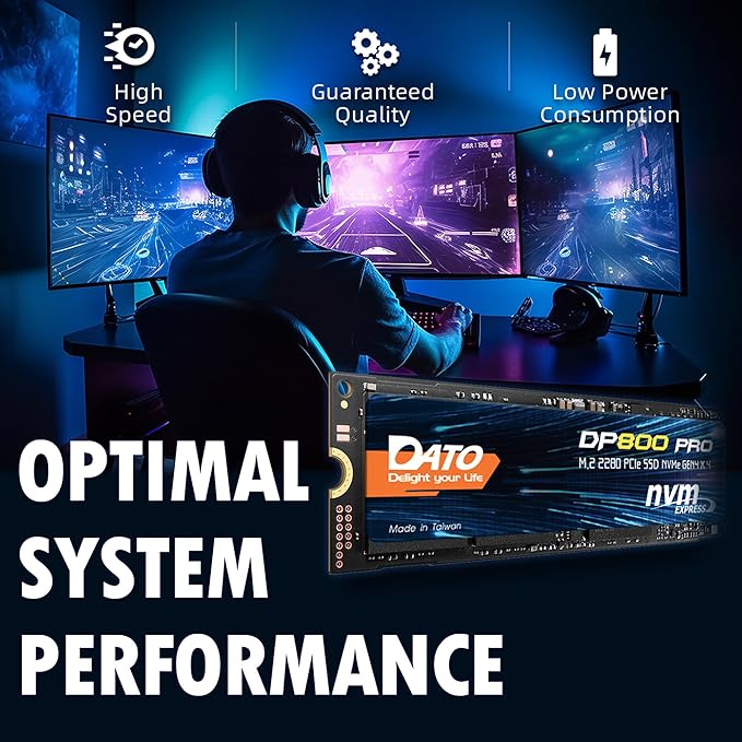 DATO M.2 2280 SSD 512GB, PCIe Gen4 x4 NVMe SSD Internal Solid State Drive - Image 6