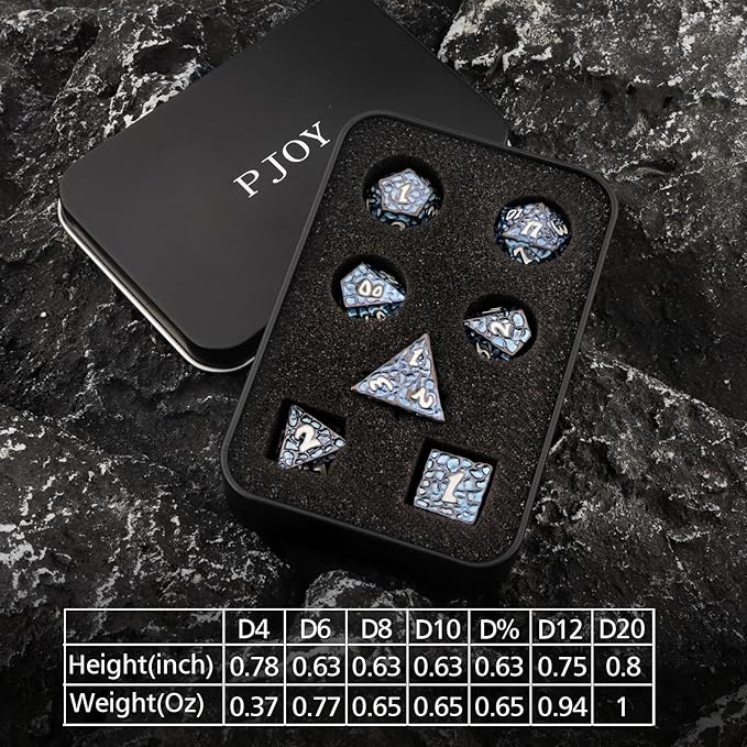 PJOY Metal D&D Dice Set for Dungeons and Dragons Dice - Image 6