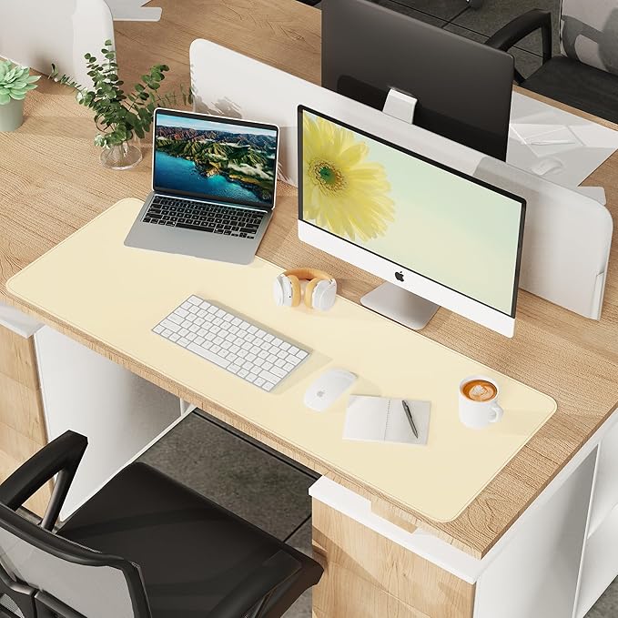 Leather Desk pad Protector, Large Desk mat - Image 8