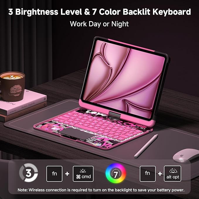 Keyboard Case for iPad 11 inch Pro 4/3/2/1st Gen & 11’’ iPad Air 2025 M3 - Image 5