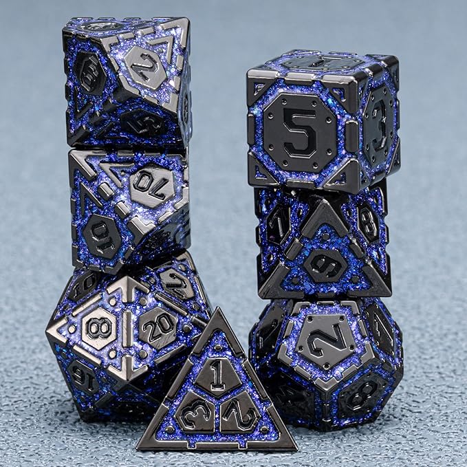 DND Metal Dice Set, Polyhedral Dice Set - Image 7