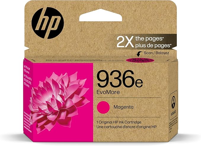 HP 936e EvoMore High Yield Magenta Ink Cartridge | Works OfficeJet 9120 Series by HP
