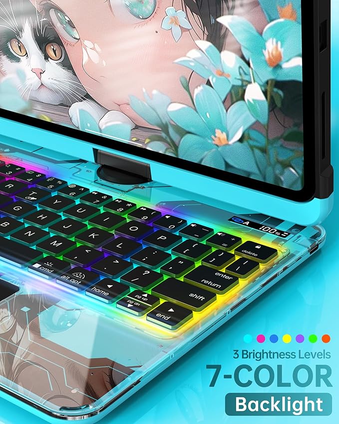 Intermerge Clear Keyboard Case for iPad Air 13" & Pro 12.9" - Image 5