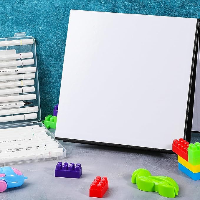 Zhanmai 4 Pcs Folding Blank Game Board, Blank Quad Fold Dry Erase Battle - Image 3