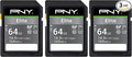 PNY 64GB Elite Class 10 U1 V10 SDXC Flash Memory Card by PNY