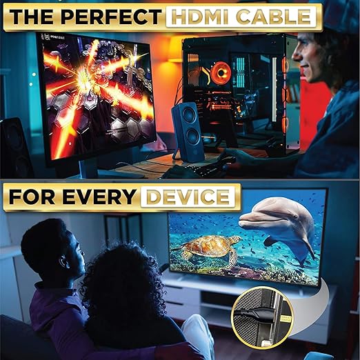 PowerBear 4K HDMI Cable 10 ft High Speed, Braided Nylon & Gold Connectors - Image 7