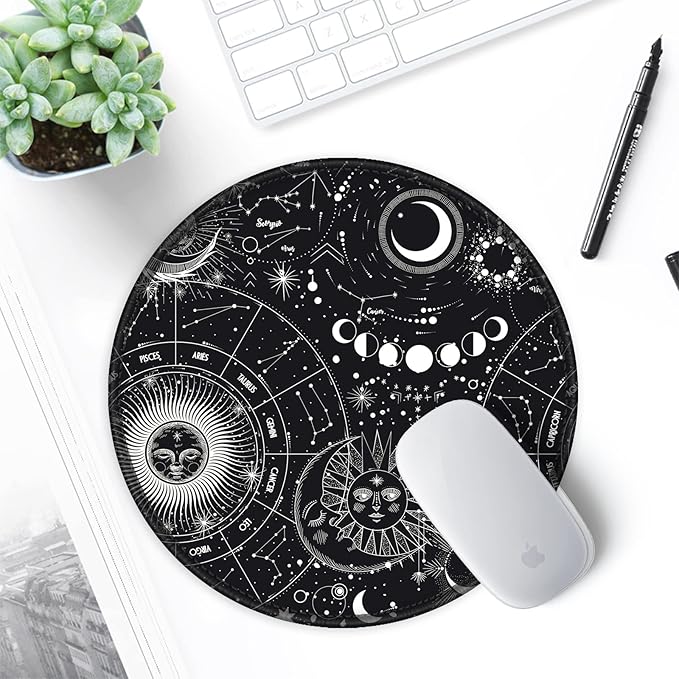 ITNRSIIET Round Mouse Pad with Stitched Edge Premium-Textured Waterproof - Image 7