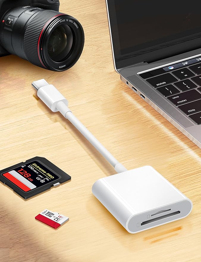 Trail Camera USB C SD Card Reader, ChiaoPio 2 in 1 USB-C to Memory Card Adapter - Image 2