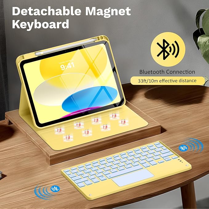 MoKo Touch Keyboard Case for iPad 11th Generation 11 inch 2025, iPad 10th - Image 4
