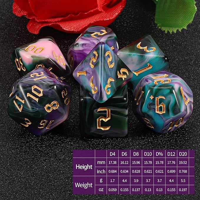 QMAY DND Dice Set -D&D Polyhedral Dice - Image 2