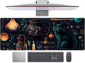 Anime Blue Cat Kawaii Cats Mouse Pad, XL Large Extended Gaming Desk Pad by TENG+DA+QING