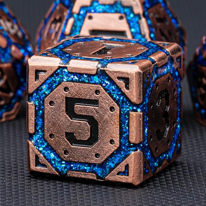 DND Metal Dice Set, Polyhedral Dice Set - Image 4