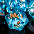 DND Dice Blue Liquid Core Dice Set by ORIFANTOU