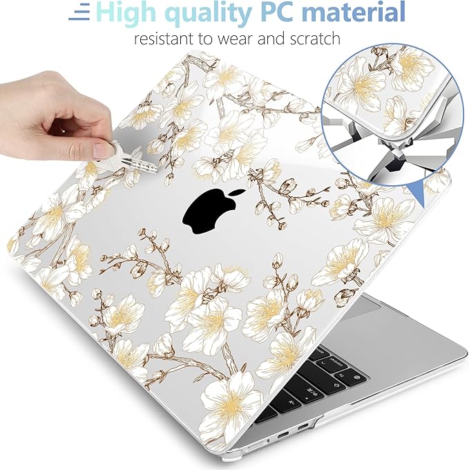 MEEgoodo Case for MacBook Air M4/M3/M2 13.6 inch 2025 2024 2022, Fit Model - Image 4