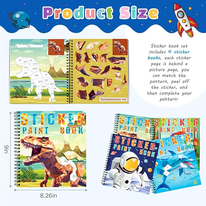 homicozy 3PCS Sticker Paint Books - Image 3
