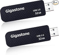 GIGASTONE V30 32GB USB 2.0 Flash Drive 2-Pack, Capless Retractable Design Pen by Gigastone