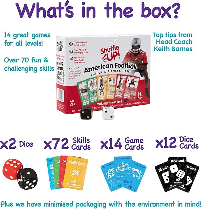 Shuffle Up American Football Card Game – Kids Outdoor Garden Games - Image 4