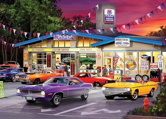 MasterPieces - 1000 Piece Jigsaw Puzzle, Route 66 Pitstop, Fun - Image 7
