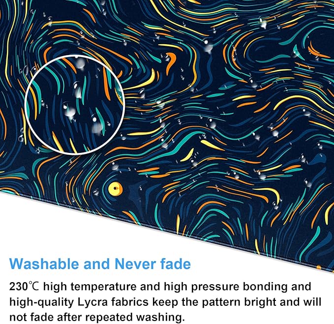 Abstract Starry Sky Swirl Gaming Desk Mat - Image 4