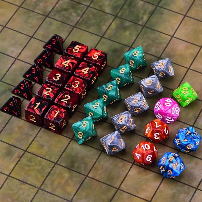 Extended RPG Dice Set 15 x 31 Polyhedral Dice - Image 8