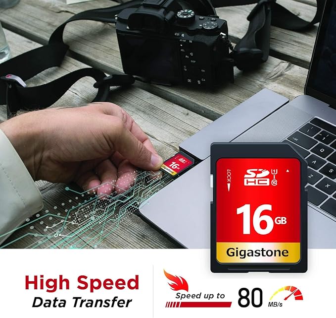 GIGASTONE 16GB SD Card 50-Pack UHS-I U1 Class 10 SDHC Memory Card High Speed - Image 3