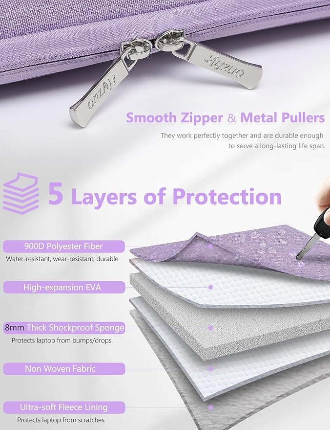 HYZUO 13.3-14 Inch Laptop Sleeve Bag - Image 5