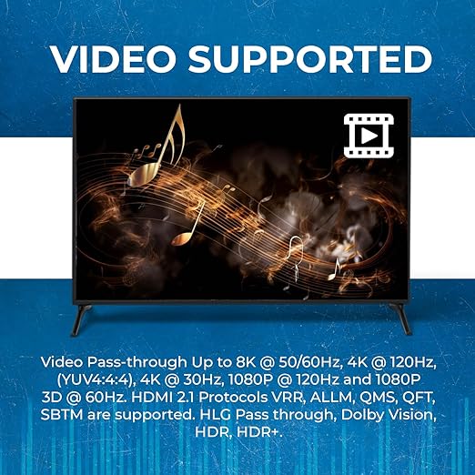 OREI 8K Audio Extractor HDMI UltraHD 4K @ 120Hz 48G HDMI 2.1 Audio Converter - Image 7