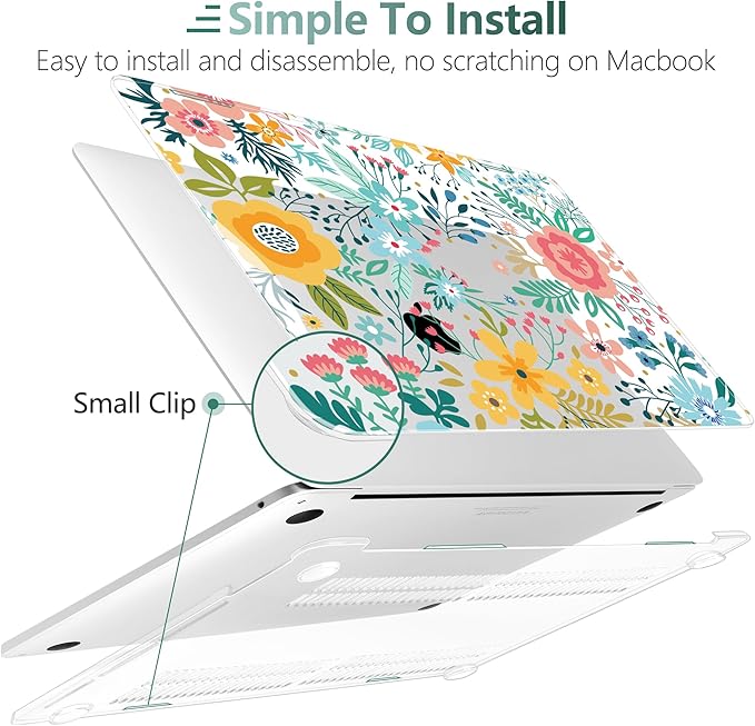 TWOLSKOO Compatible with MacBook Pro 13 inch Case 2023-2016 A2338 M2/M1 A2251 - Image 3