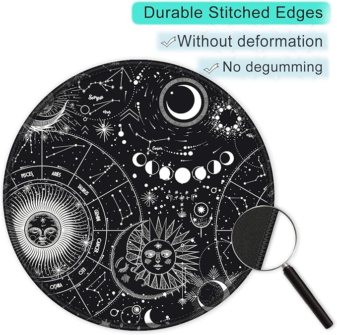 ITNRSIIET Round Mouse Pad with Stitched Edge Premium-Textured Waterproof - Image 5