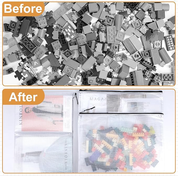18pcs Mesh Zipper Pouch Puzzle Storage Bags A3 17x12 Inches Large File Bags - Image 5