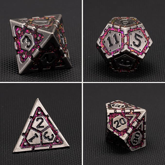 Metal DND Dice Set, Polyhedral Metallic Dice - Image 7