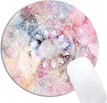 White Watercolor Mandala Mouse Pad Round Non-Slip Rubber Mousepad Laptop Office by XDMY