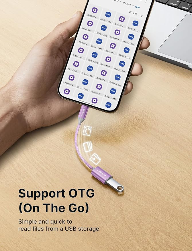 JSAUX USB C to USB 3.0 Adapter, USB C Male to USB Female OTG Cable Adapter - Image 5