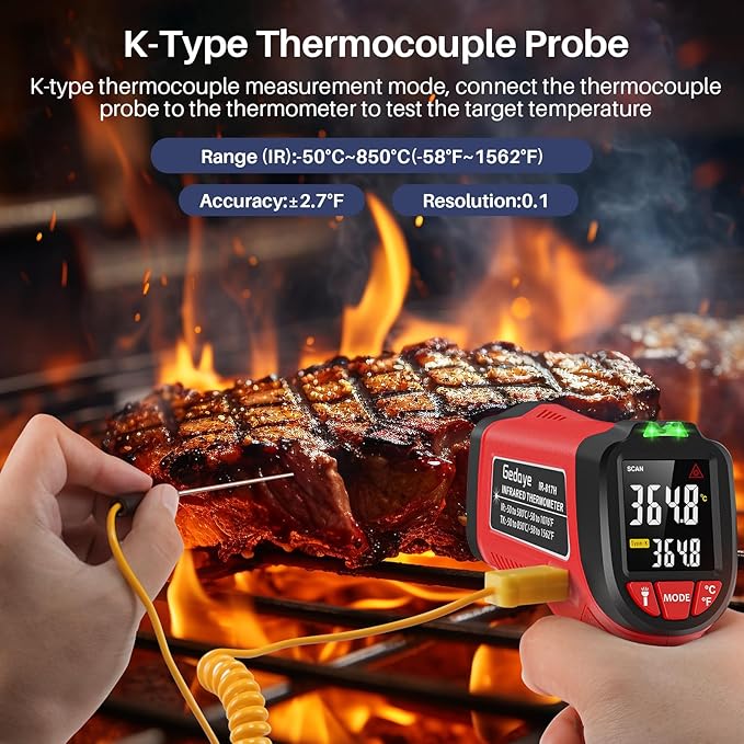 Infrared Thermometer Gun, Gedaye Laser Temperature - Image 4
