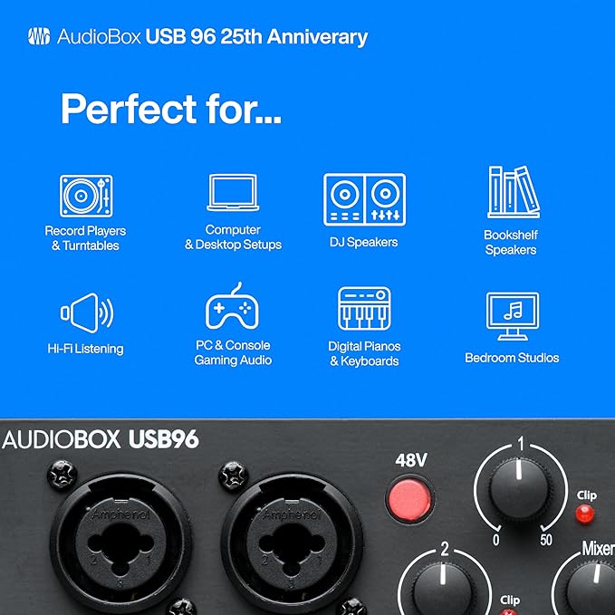 PreSonus AudioBox 96 25th Anniversary USB Audio Interface - Image 3