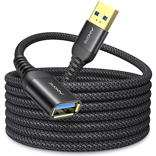 AINOPE 2 Pack USB Extensions Cable High Speed USB 3.0 Extension Cord Type A by AINOPE10yearsforphoneaccessories