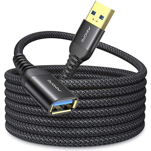 AINOPE 2 Pack USB Extensions Cable High Speed USB 3.0 Extension Cord Type A by AINOPE10yearsforphoneaccessories
