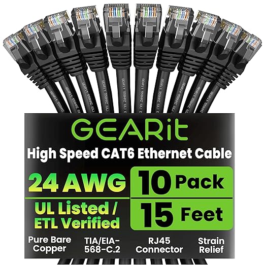 GEARit Cat 6 Ethernet Cable Pack by GEARit