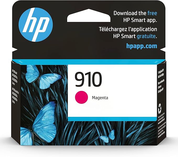 HP 910 Magenta Ink Cartridge | Works by HP