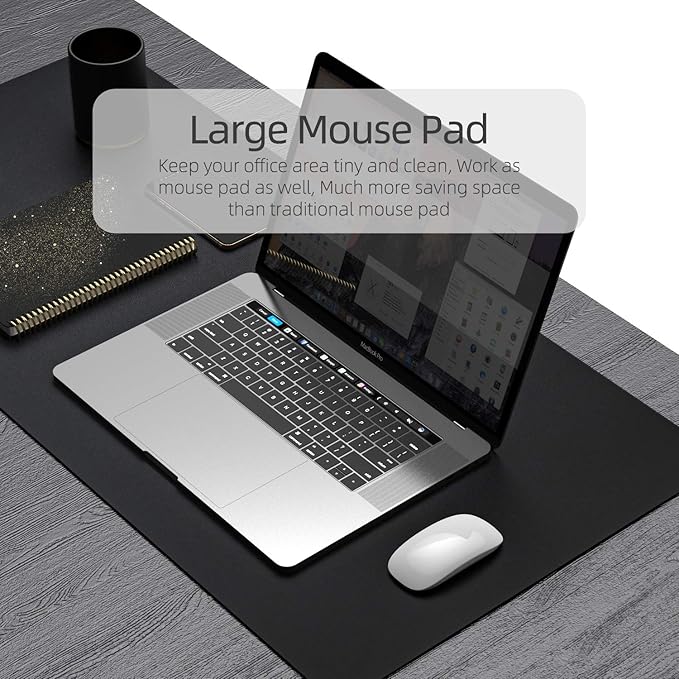 YSAGi Desk Pad, Desk Mat, 31.5" x 15.7" Laptop Leather Desk Pad Protector - Image 5